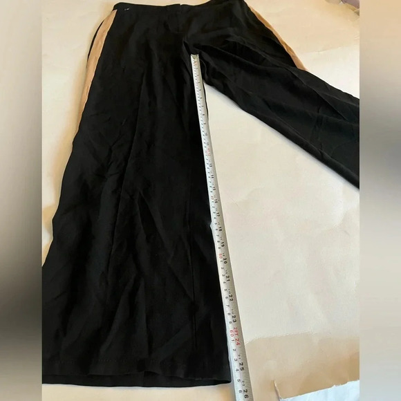 Eileen Fisher Womens 100% Silk Side Stripe Casual Wide Leg Pants black, size 4 - Picture 15 of 16